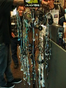 The tree of dead head-phones after the event